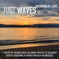1 Hour of Seamless Calming Waves at Sunset Softly Kissing a Sandy Beach in Greece